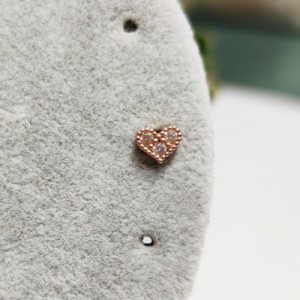 Kalp Model 925 Ayar Gümüş Piercing